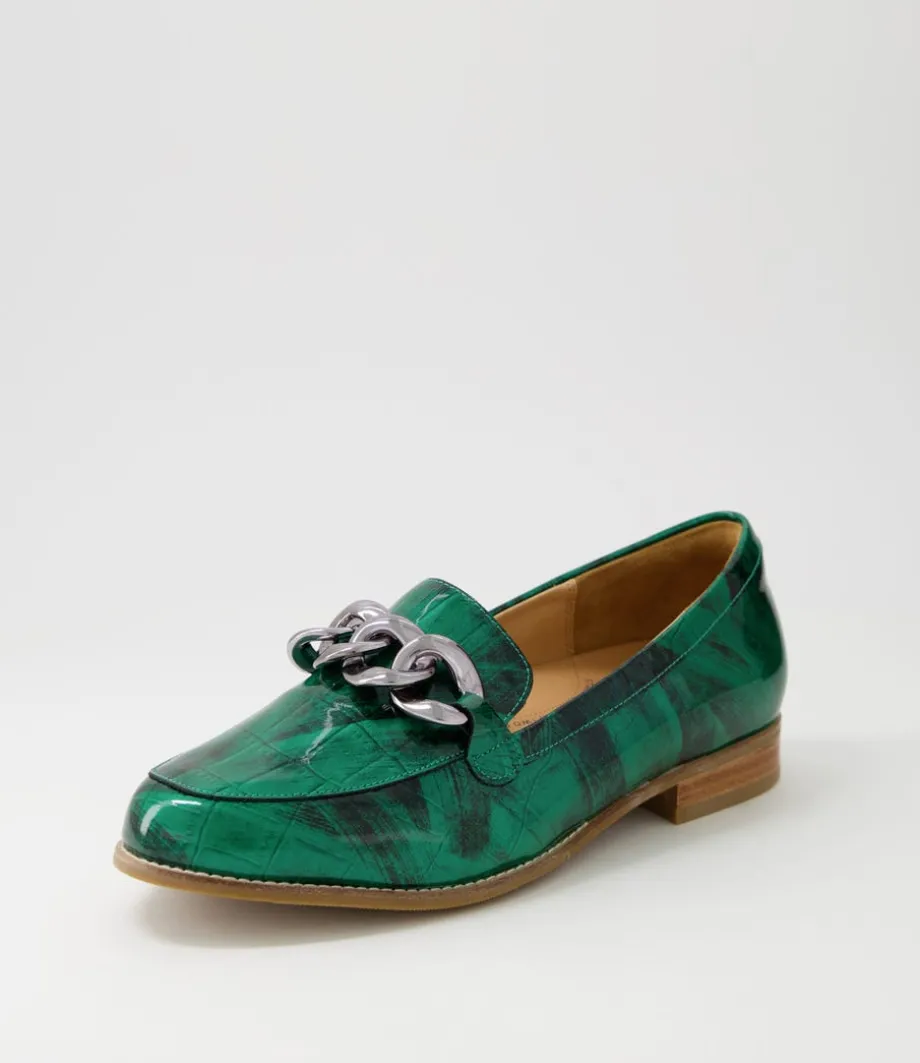 tamest_xf_emerald_patent_croc_flat_shoes_1.webp Tamest Xf Emerald Patent Croc Flat Shoes<ZIERA Shop