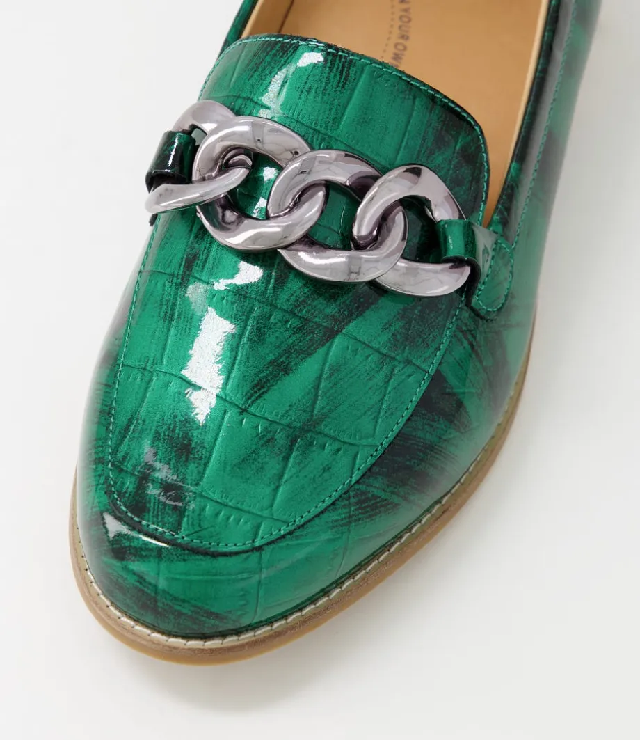tamest_xf_emerald_patent_croc_flat_shoes_3.webp Tamest Xf Emerald Patent Croc Flat Shoes<ZIERA Shop
