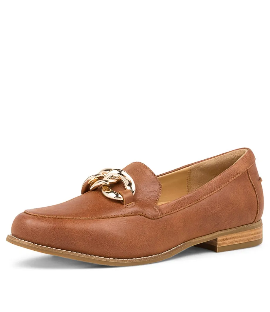 Tamya Xf Cognac Leather Loafers<ZIERA Cheap