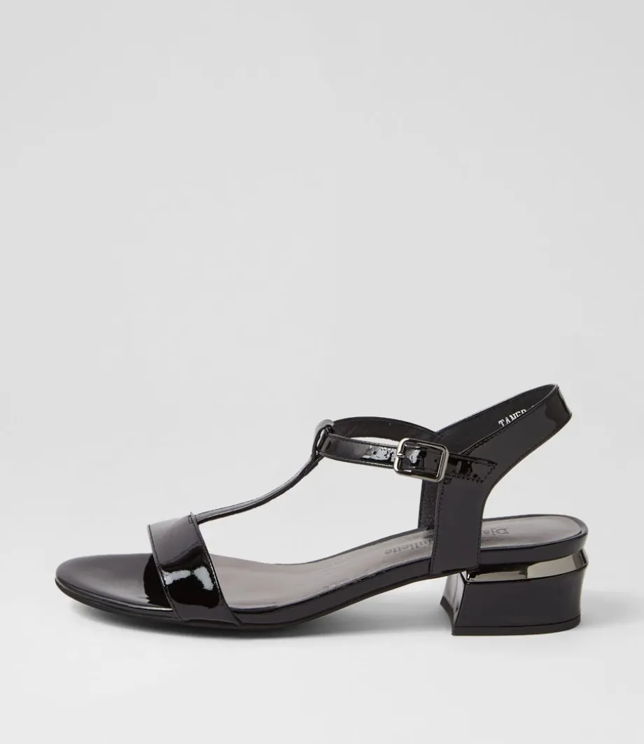 Taner Black Patent Leather Sandals<DJANGO & JULIETTE Store