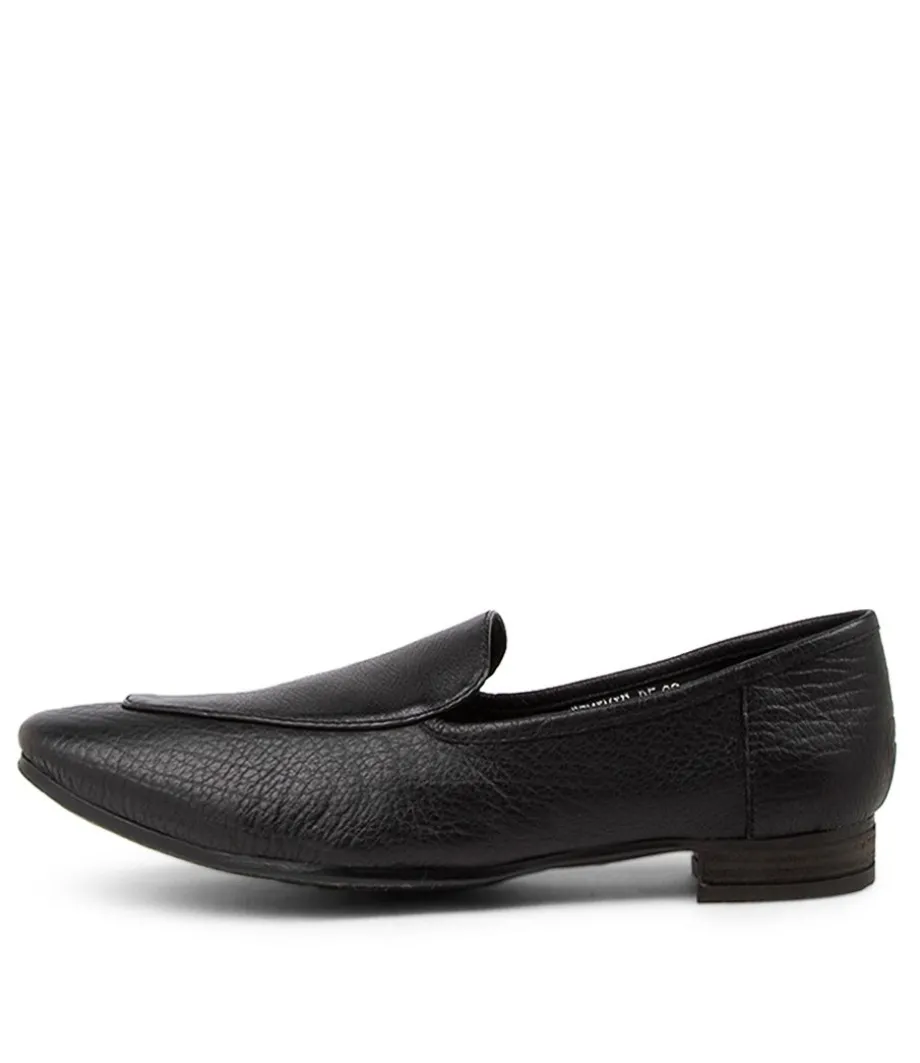 Temimie Black Leather Loafers<DIANA FERRARI Online