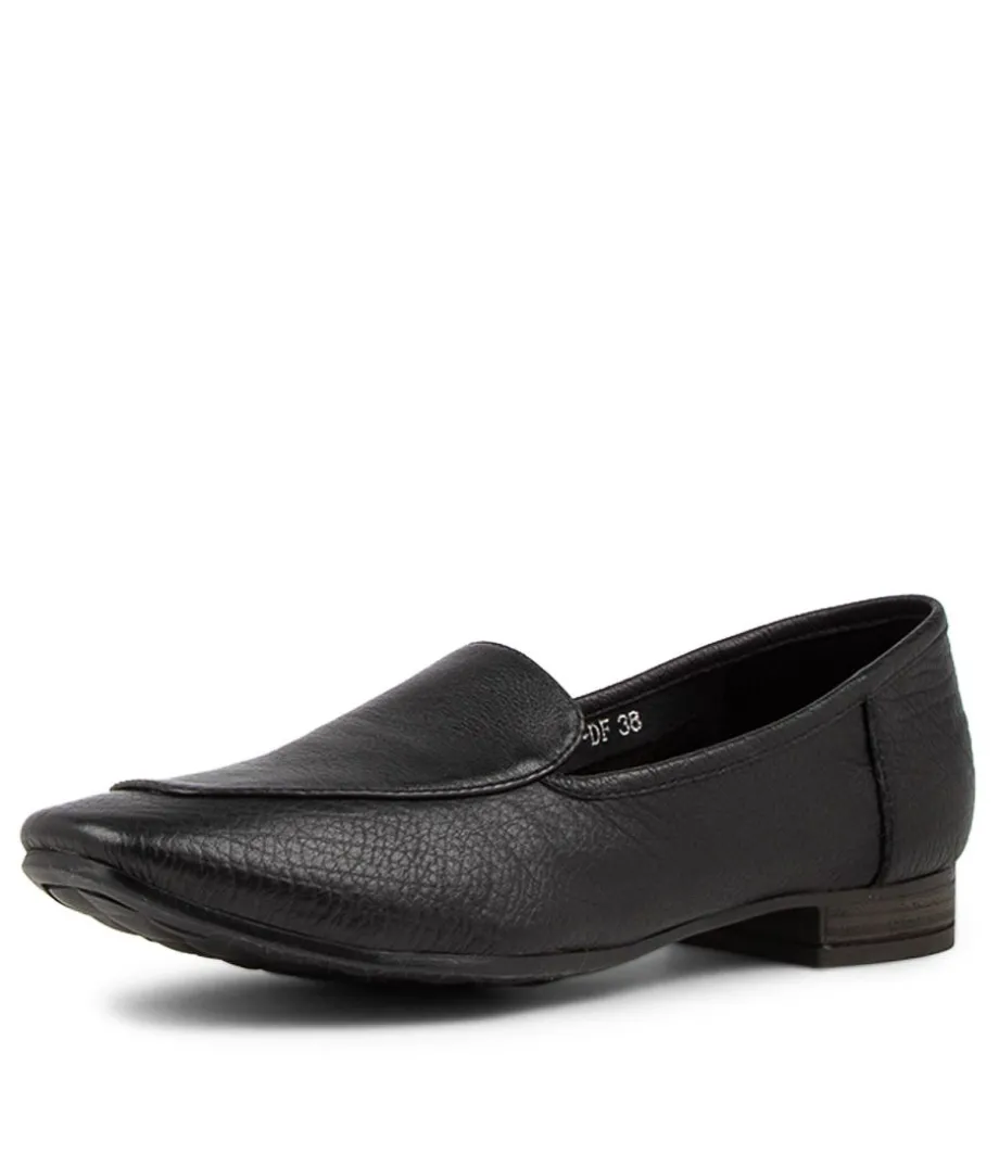 Temimie Black Leather Loafers<DIANA FERRARI Online