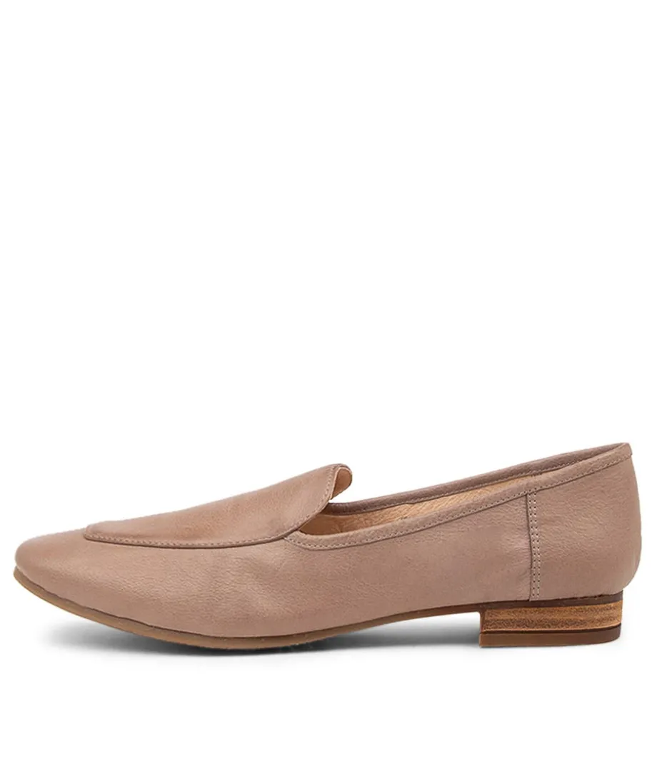 Temimie Dark Taupe Leather Loafers<DIANA FERRARI Shop
