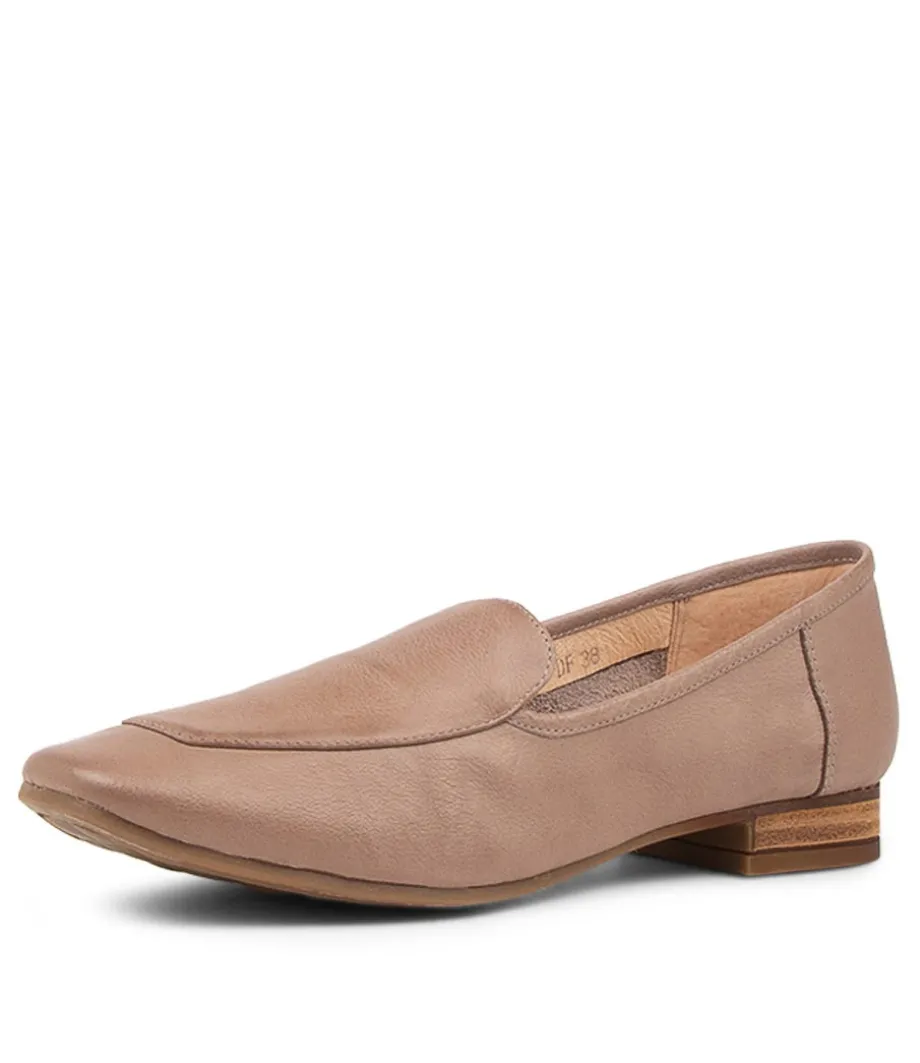 Temimie Dark Taupe Leather Loafers<DIANA FERRARI Shop