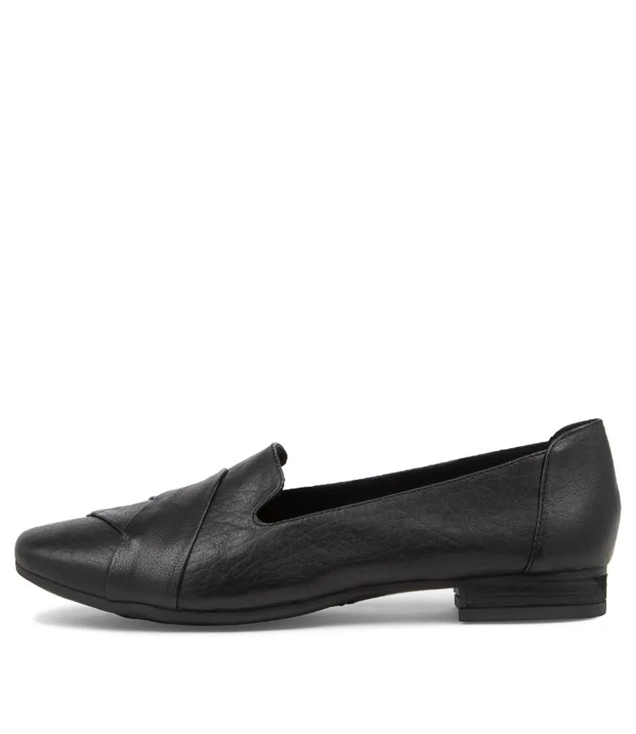 Tilony Black Leather Loafers<DIANA FERRARI Hot