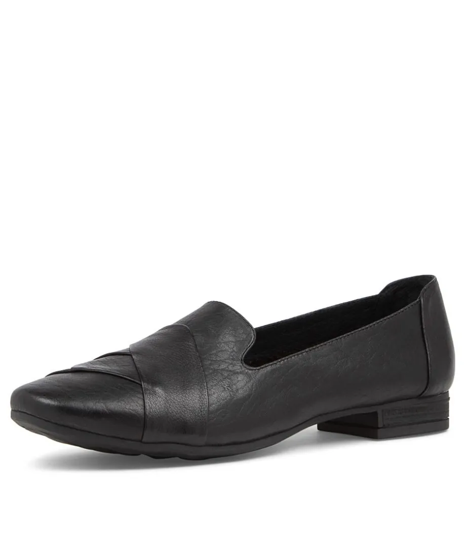 Tilony Black Leather Loafers<DIANA FERRARI Hot