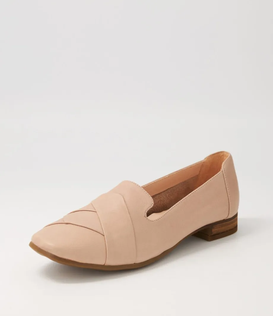 Tilony Dark Nude Leather Loafers<DIANA FERRARI Online