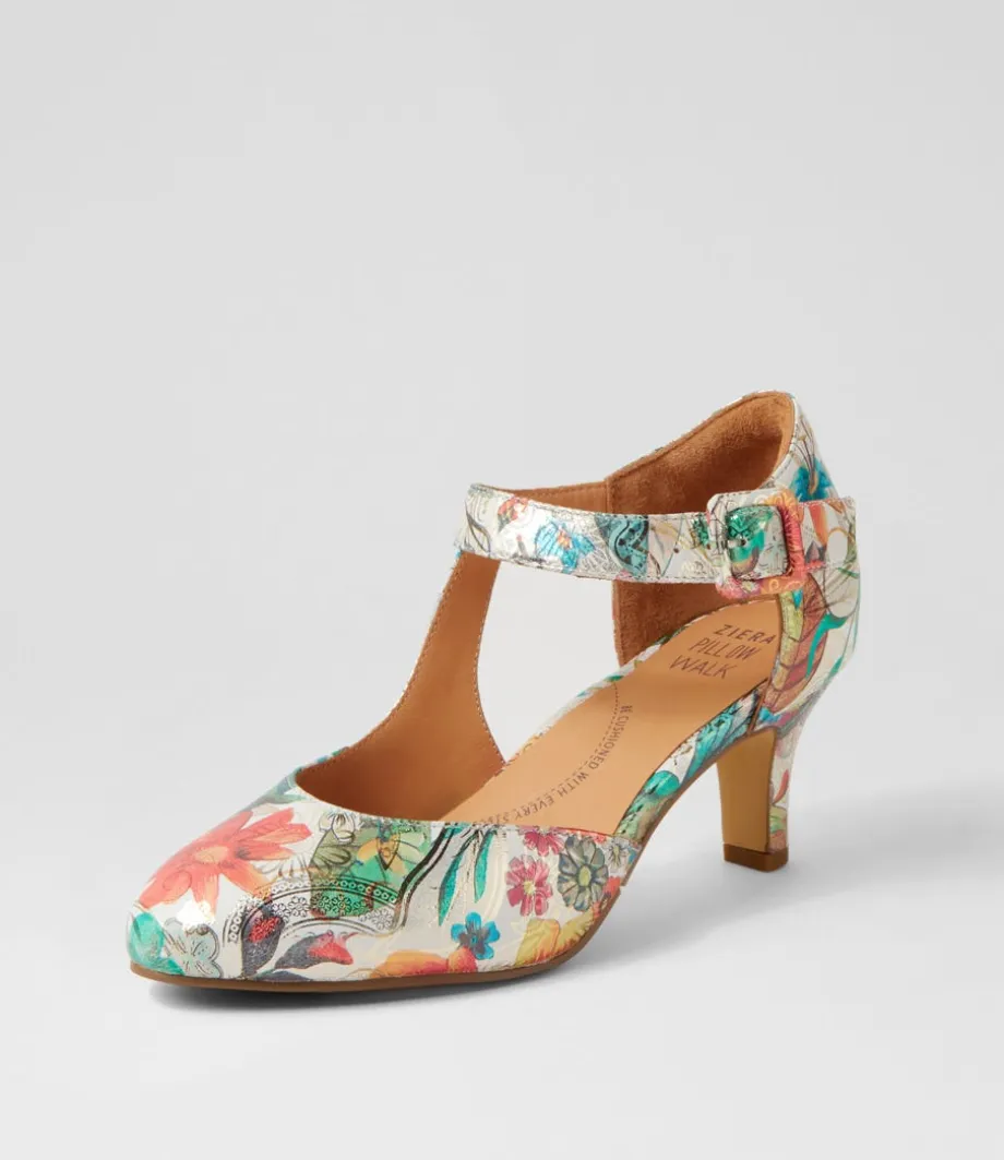 Timon Xw Spring Garden Leather Heels<ZIERA Online