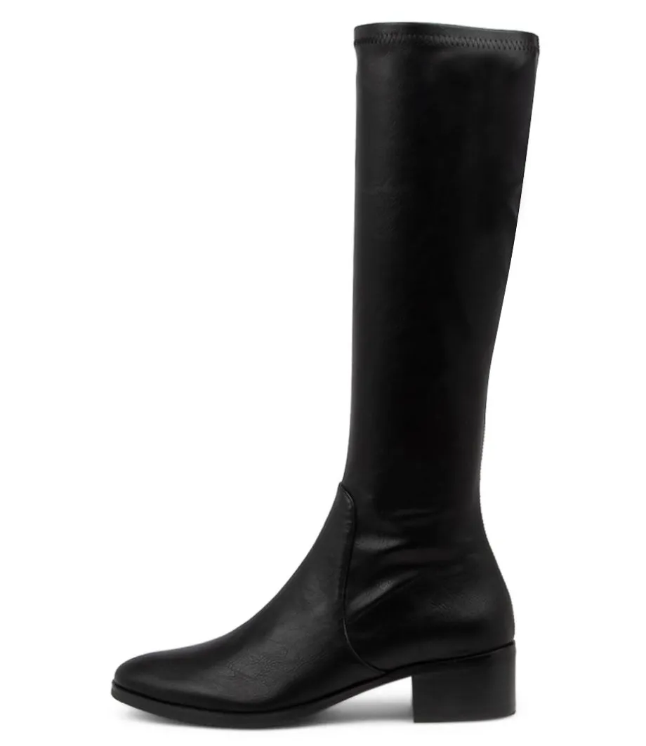 Timothie Black Knee High Boots<DJANGO & JULIETTE Flash Sale