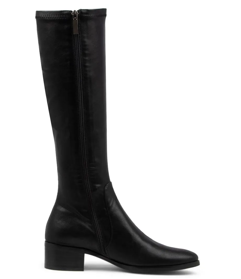 timothie_black_knee_high_boots_3.webp Timothie Black Knee High Boots<DJANGO & JULIETTE Flash Sale