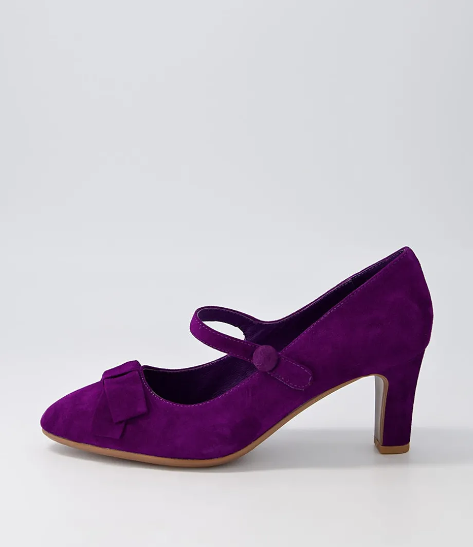 Tinar Purple Suede Heels<DJANGO & JULIETTE New