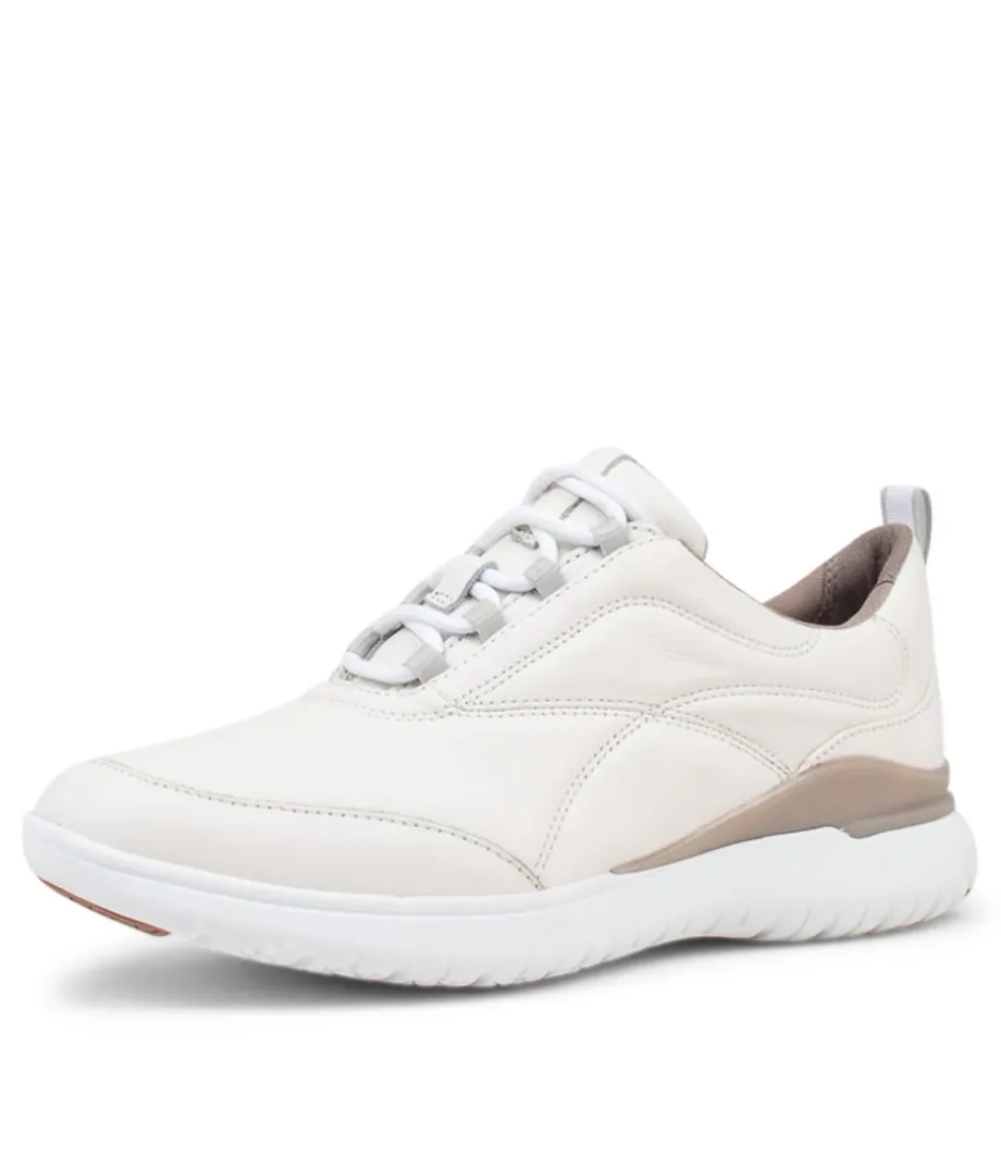 Tm Sport Lace White Leather Sneakers<ROCKPORT Cheap