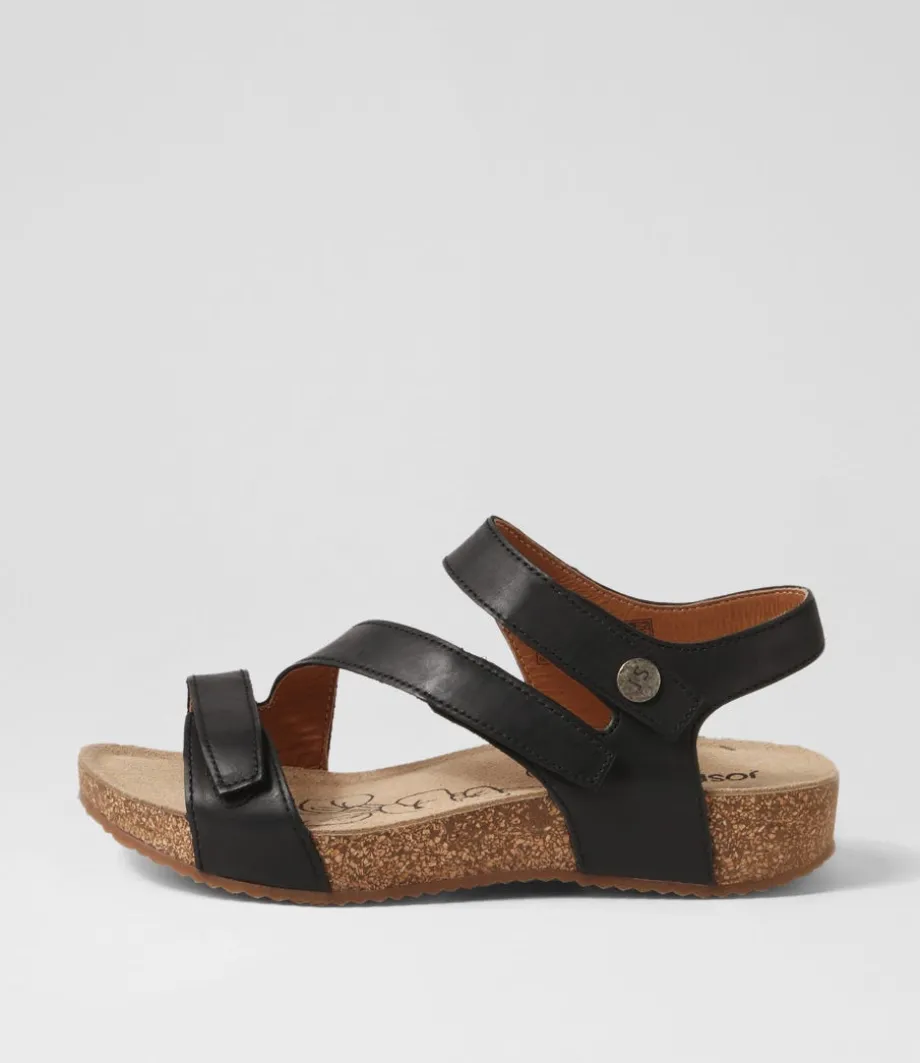 Tonga 25 Schwarz Leather Sandals<JOSEF SEIBEL Store