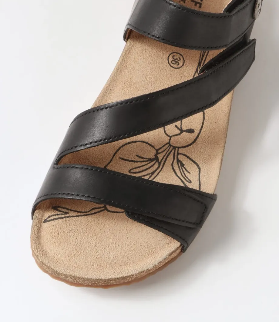 tonga__schwarz_leather_sandals_3.webp Tonga 25 Schwarz Leather Sandals<JOSEF SEIBEL Store