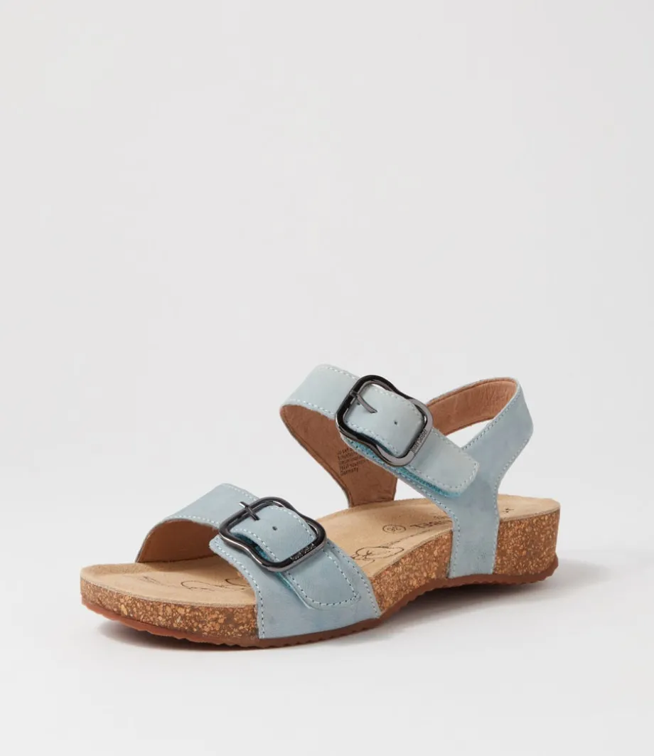 Tonga 62 Sky Blue Leather Sandals<JOSEF SEIBEL Discount