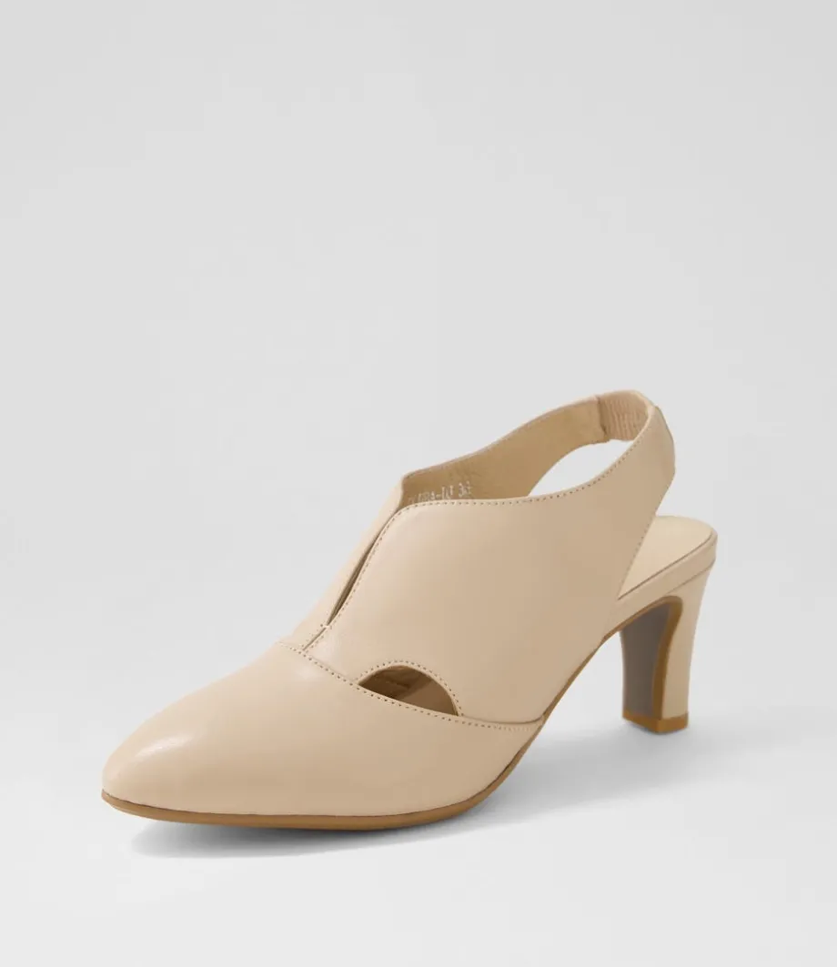 Touba Nude Leather Heels<DJANGO & JULIETTE Best Sale