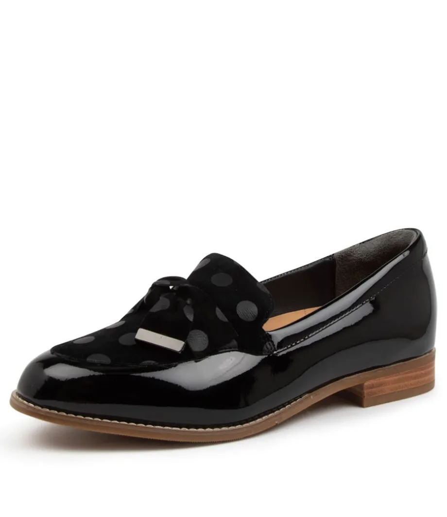 tulips_xf_black_spot_patent_suede_loafers_1.webp Tulips Xf Black Spot Patent Suede Loafers<ZIERA New