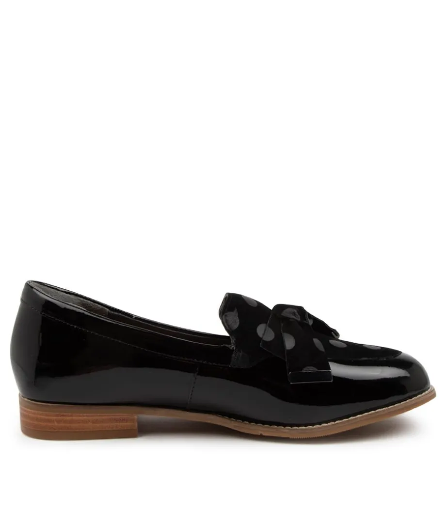 tulips_xf_black_spot_patent_suede_loafers_3.webp Tulips Xf Black Spot Patent Suede Loafers<ZIERA New