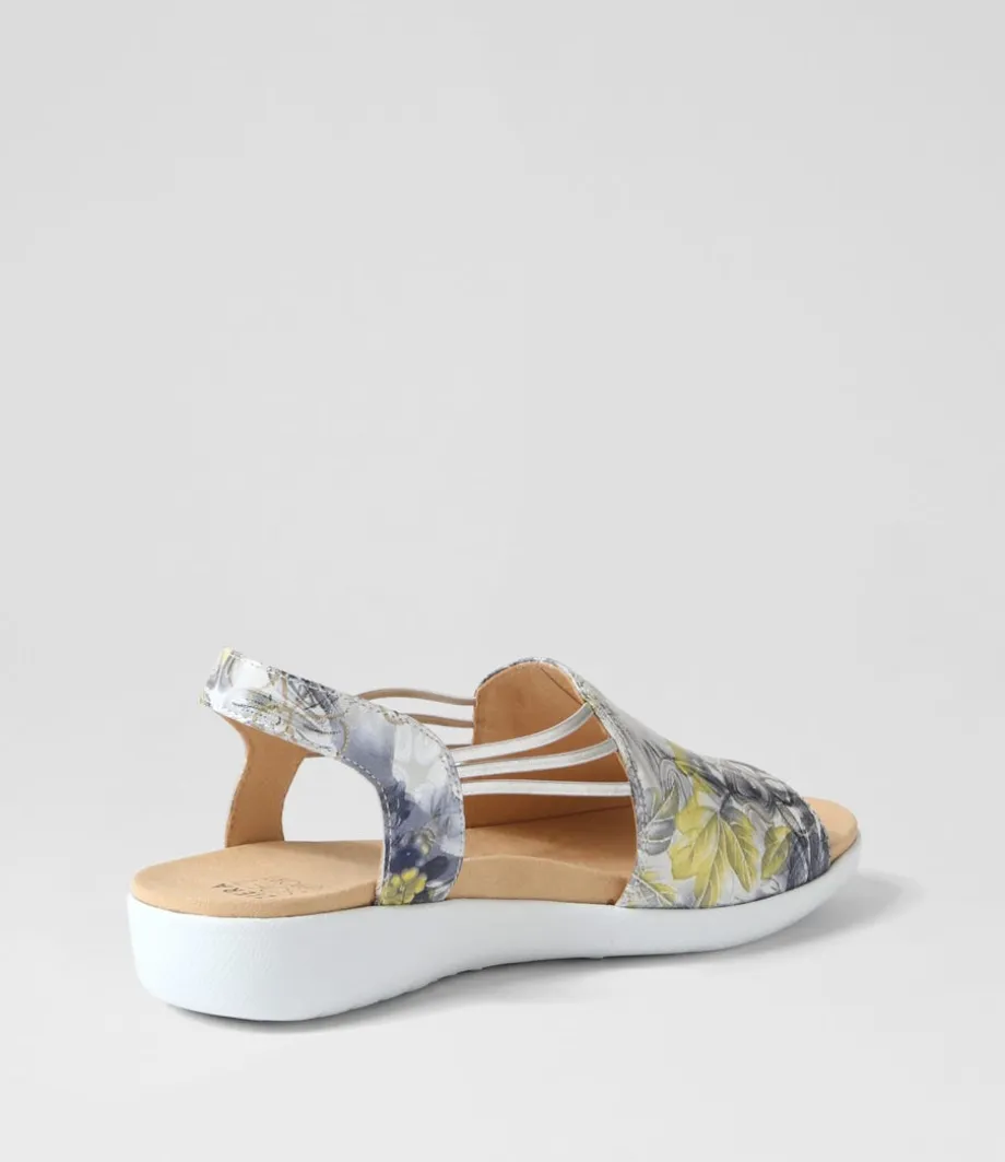 udhays_w_navy_silver_floral_leather_elastic_sandals_2.webp Udhays W Navy Silver Floral Leather Elastic Sandals<ZIERA Fashion