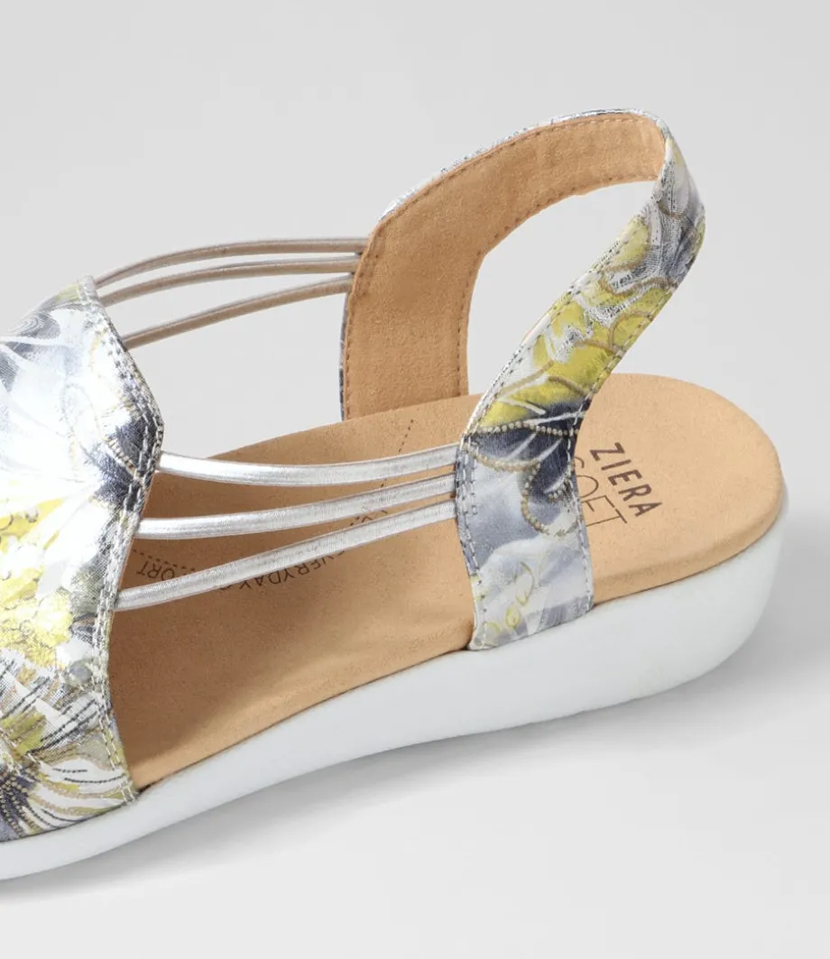 udhays_w_navy_silver_floral_leather_elastic_sandals_4.webp Udhays W Navy Silver Floral Leather Elastic Sandals<ZIERA Fashion