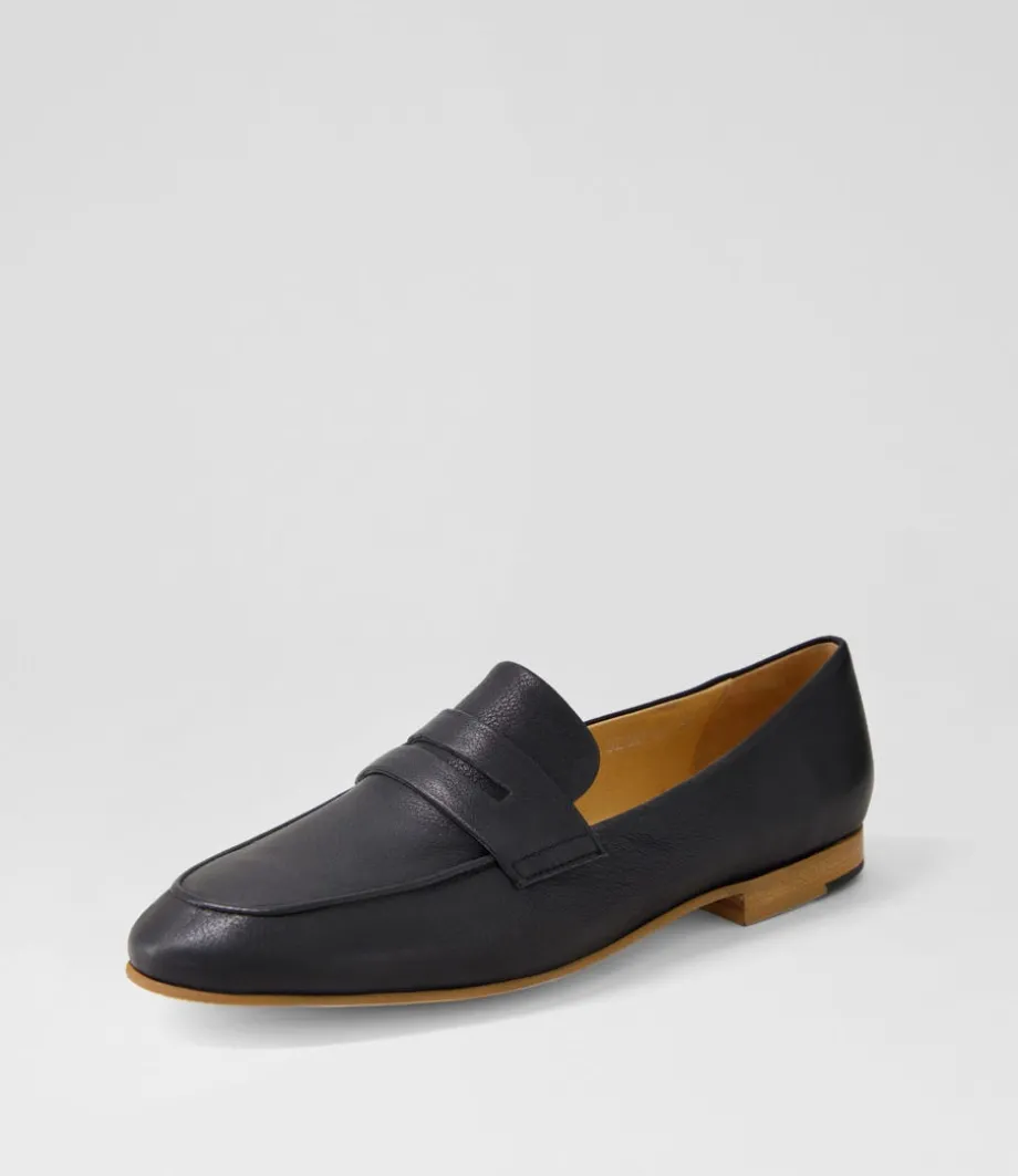 Ulani Black Leather Loafers<DJANGO & JULIETTE Shop