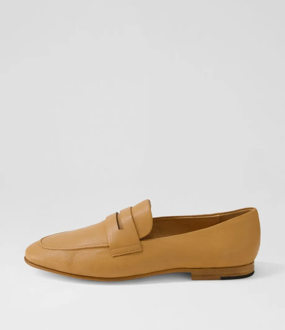 Ulani Dark Tan Leather Loafers<DJANGO & JULIETTE Hot