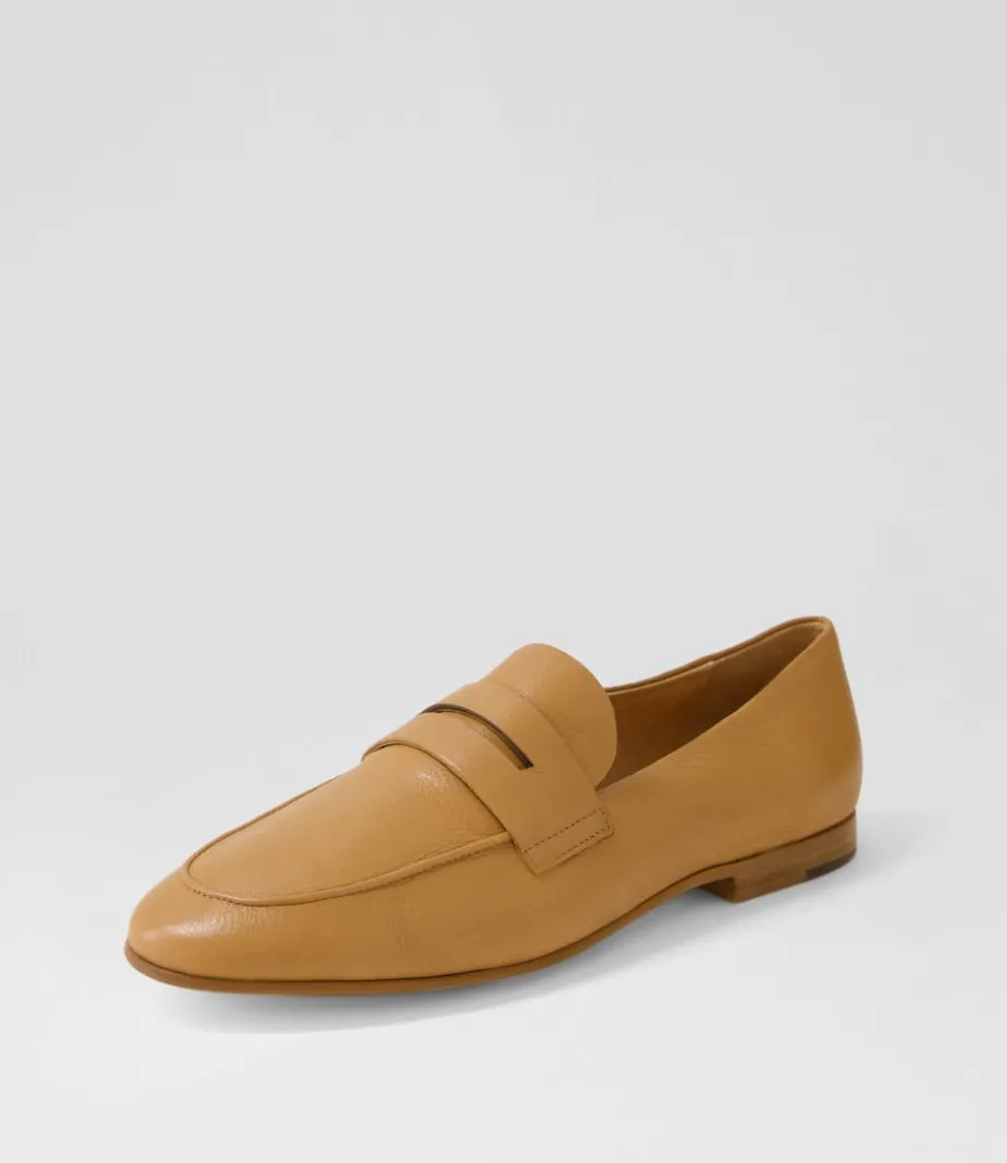 Ulani Dark Tan Leather Loafers<DJANGO & JULIETTE Hot