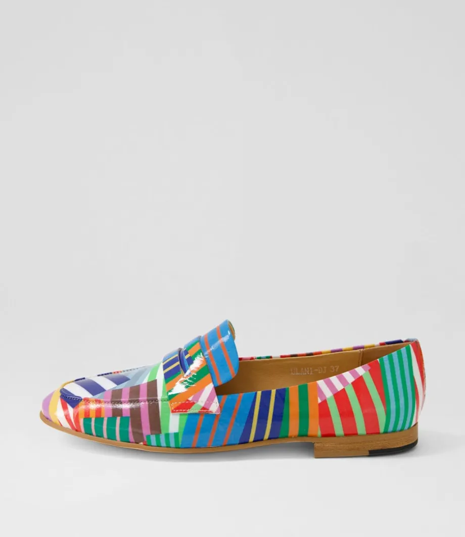 Ulani Stripe Multi Patent Leather Loafers<DJANGO & JULIETTE Outlet