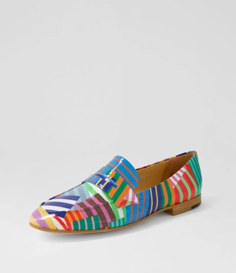 Ulani Stripe Multi Patent Leather Loafers<DJANGO & JULIETTE Outlet
