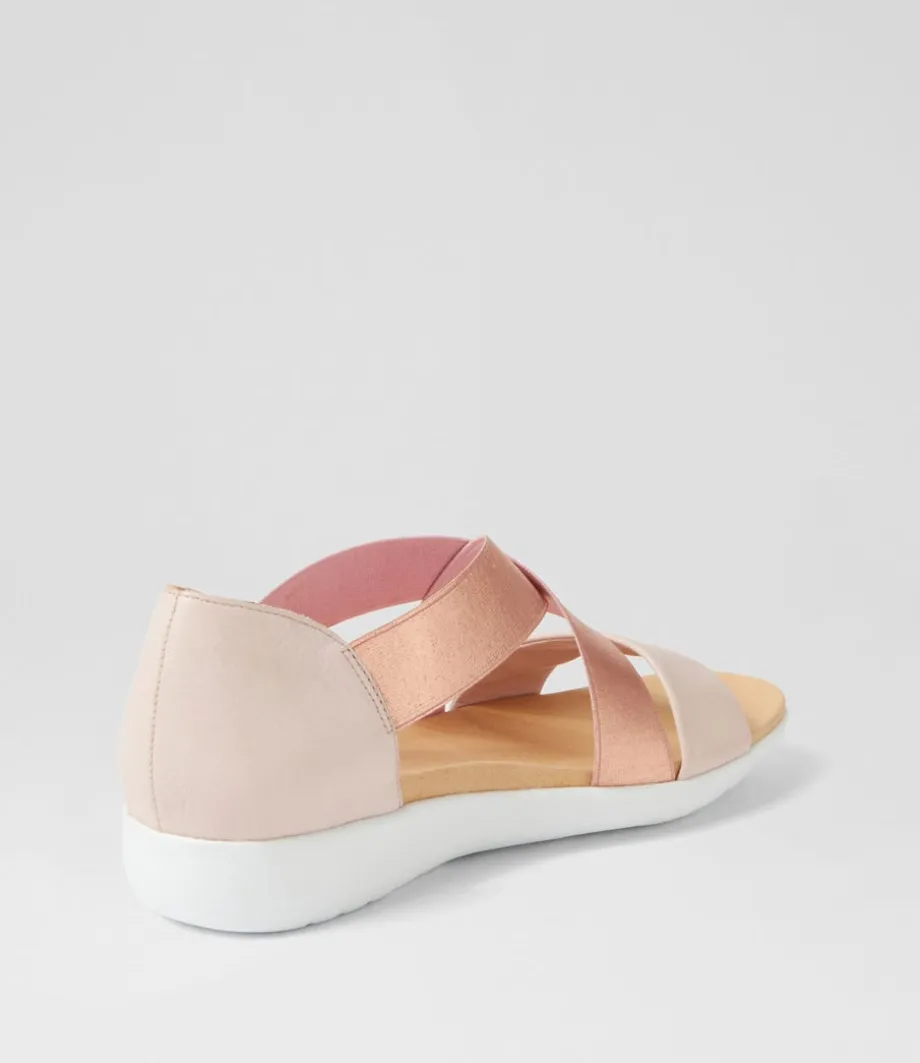 umato_w_dusty_pink_rose_gold_leather_elastic_sandals_2.webp Umato W Dusty Pink Rose Gold Leather Elastic Sandals<ZIERA Sale