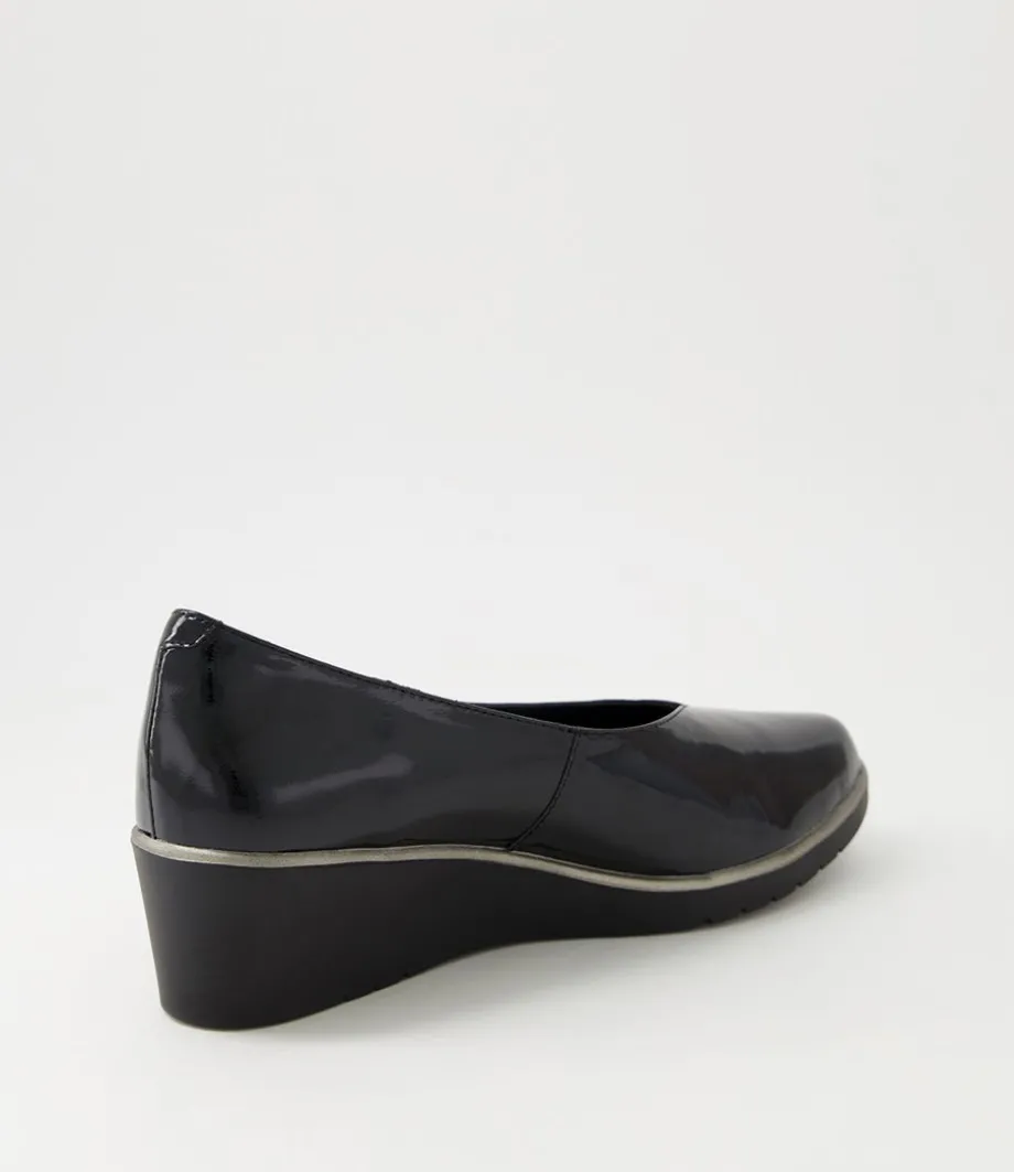 umme_black_patent_leather_wedge_heels_2.webp Umme Black Patent Leather Wedge Heels<DJANGO & JULIETTE Best