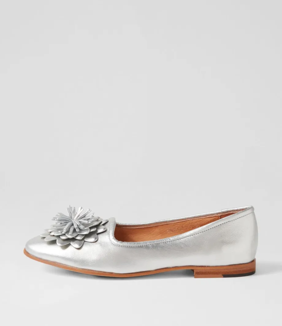Unions Silver Leather Loafers<DJANGO & JULIETTE Hot