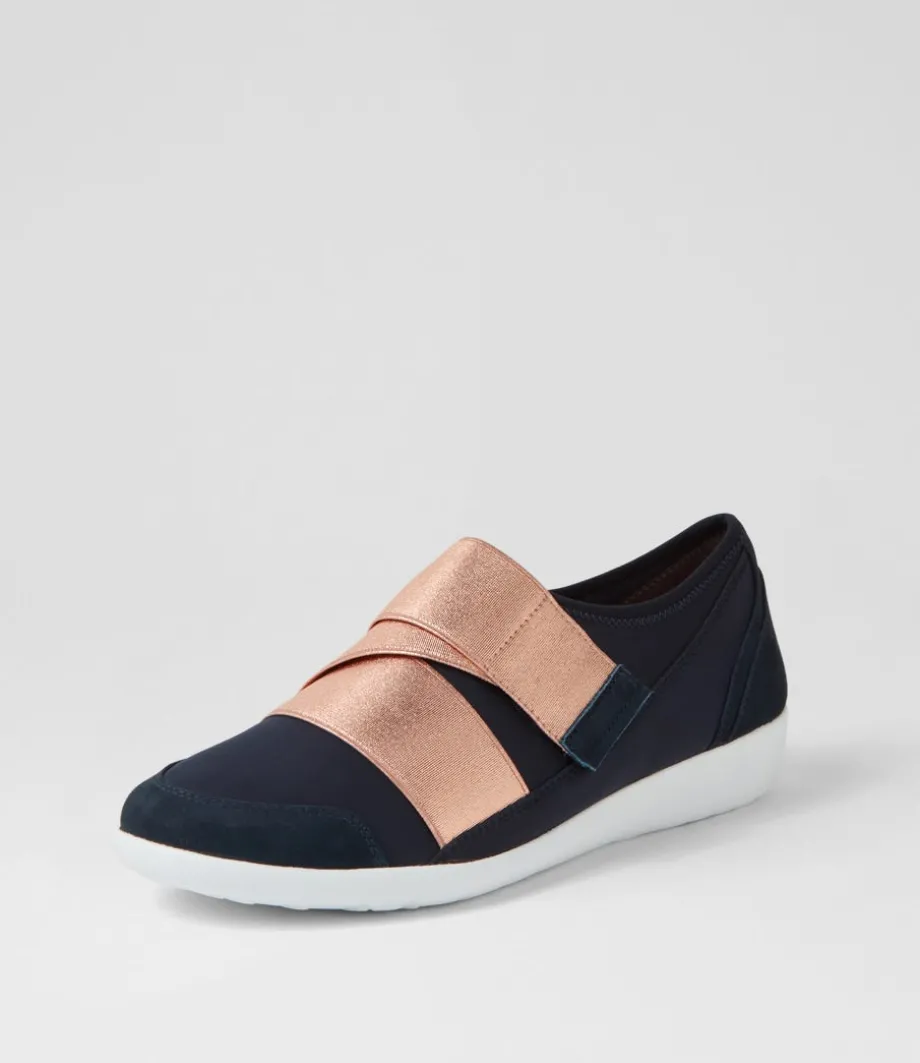 Urban Ff Navy Rose Gold Neoprene Sneakers<ZIERA Clearance