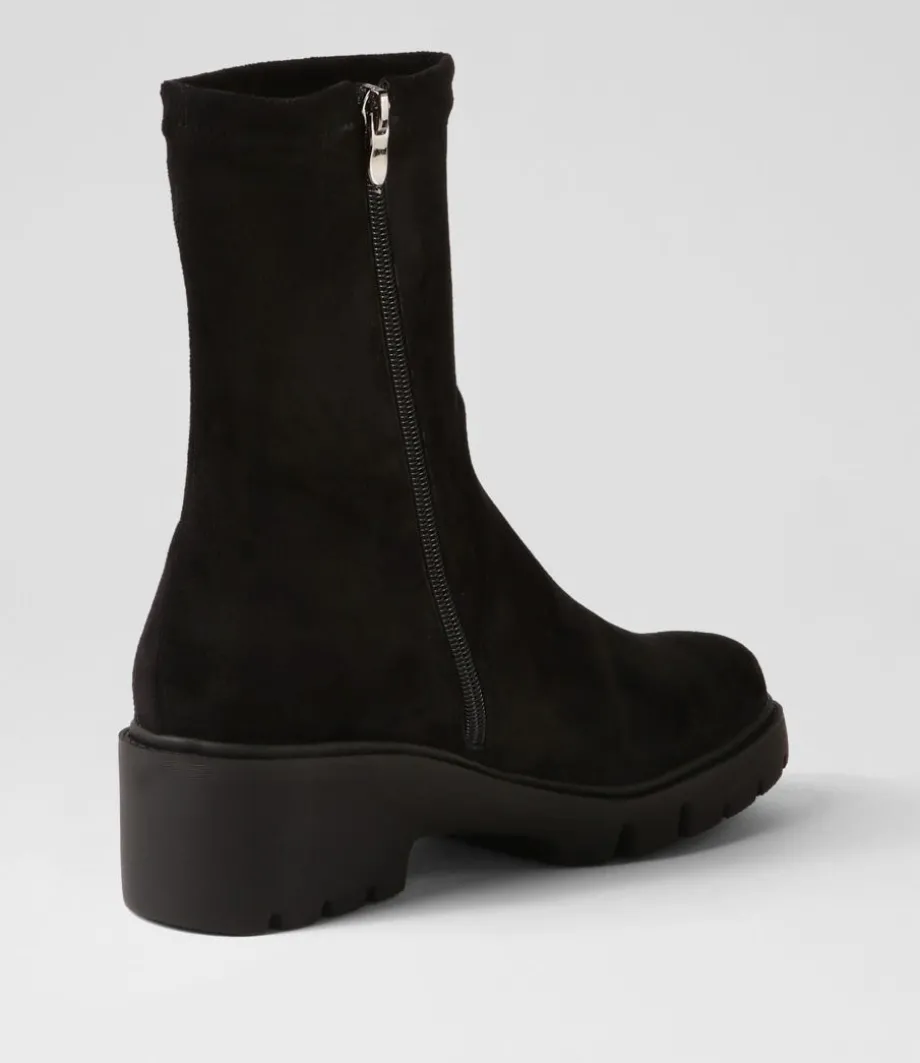urina_black_stretch_microsuede_ankle_boots_2.webp Urina Black Stretch Microsuede Ankle Boots<DJANGO & JULIETTE Best