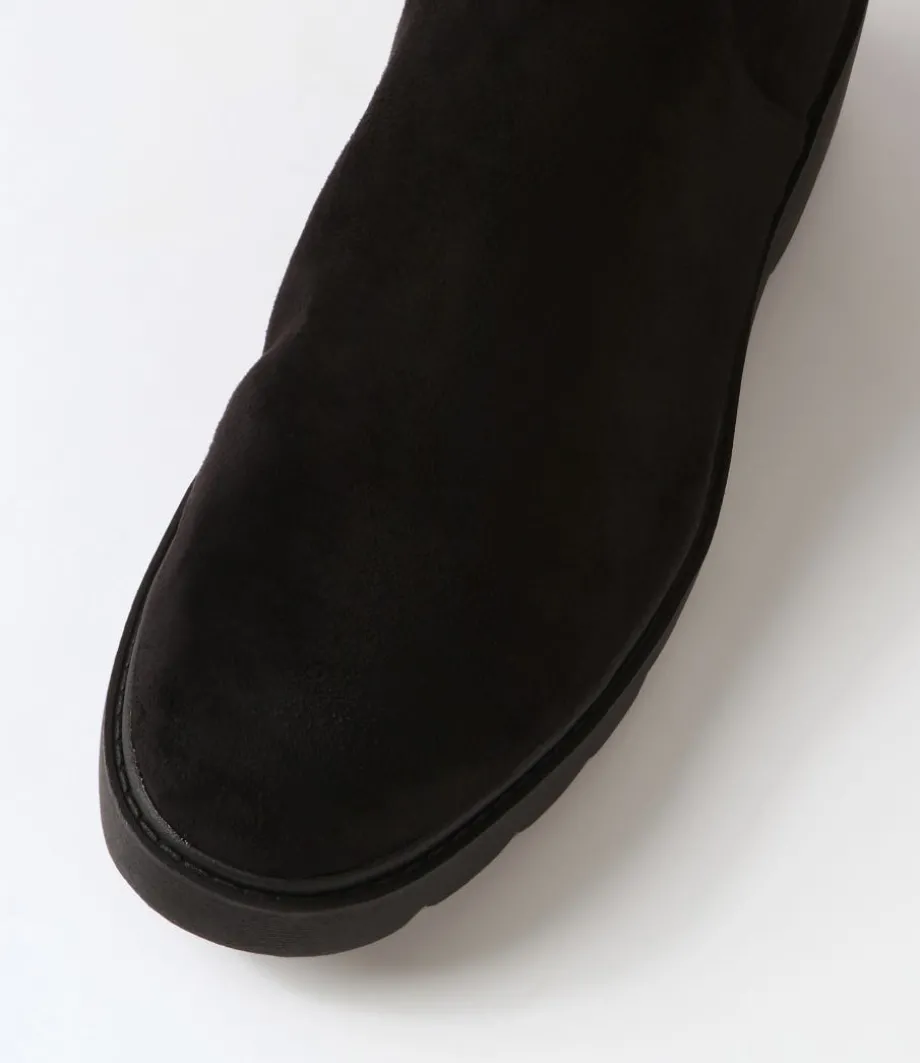 urina_black_stretch_microsuede_ankle_boots_3.webp Urina Black Stretch Microsuede Ankle Boots<DJANGO & JULIETTE Best