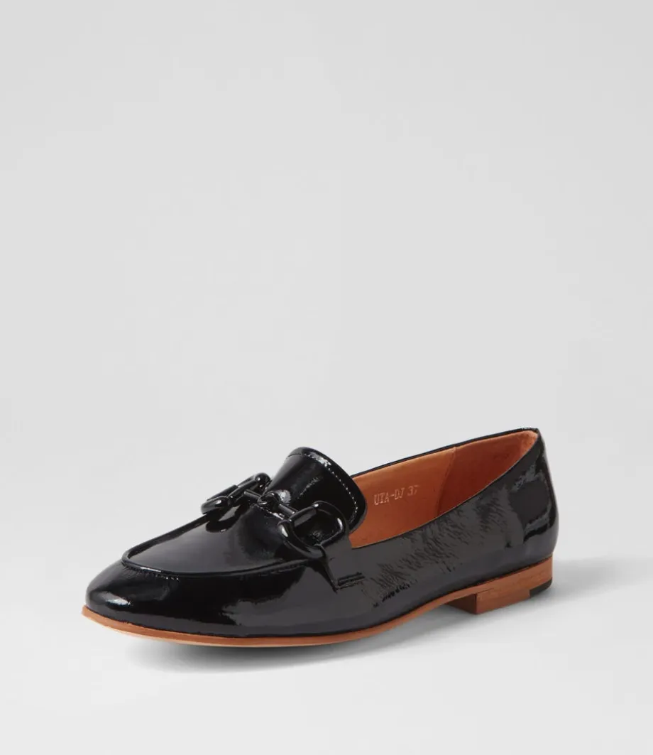 Uta Black Patent Leather Loafers<DJANGO & JULIETTE Best Sale