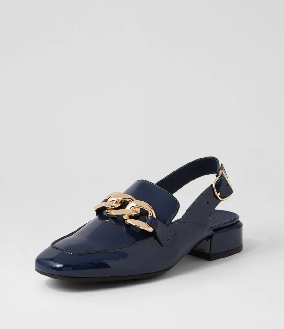 Vabor Navy Patent Leather Heels<DJANGO & JULIETTE Hot
