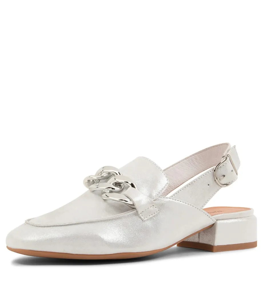 Vabor White Powder Leather Heels<DJANGO & JULIETTE Discount