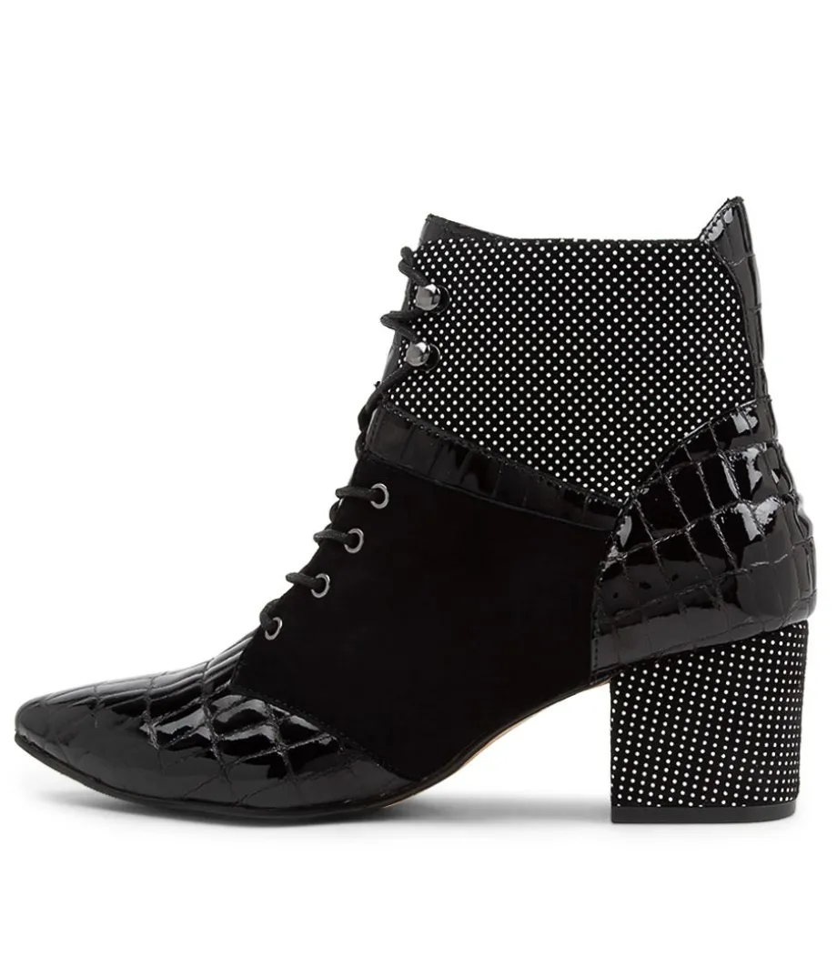 Vana Xw Black And White Multi Ankle Boots<ZIERA Hot