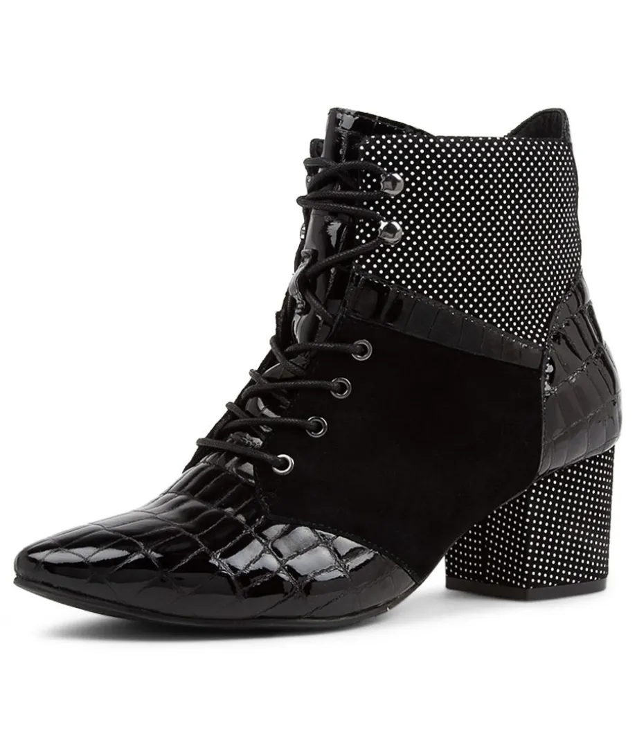 Vana Xw Black And White Multi Ankle Boots<ZIERA Hot