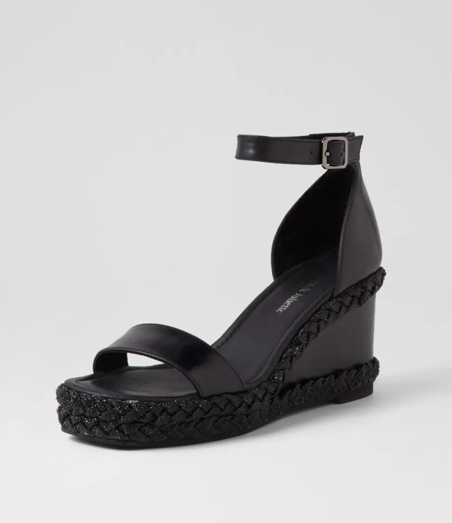 Vangie Black Leather Sandals<DJANGO & JULIETTE Outlet
