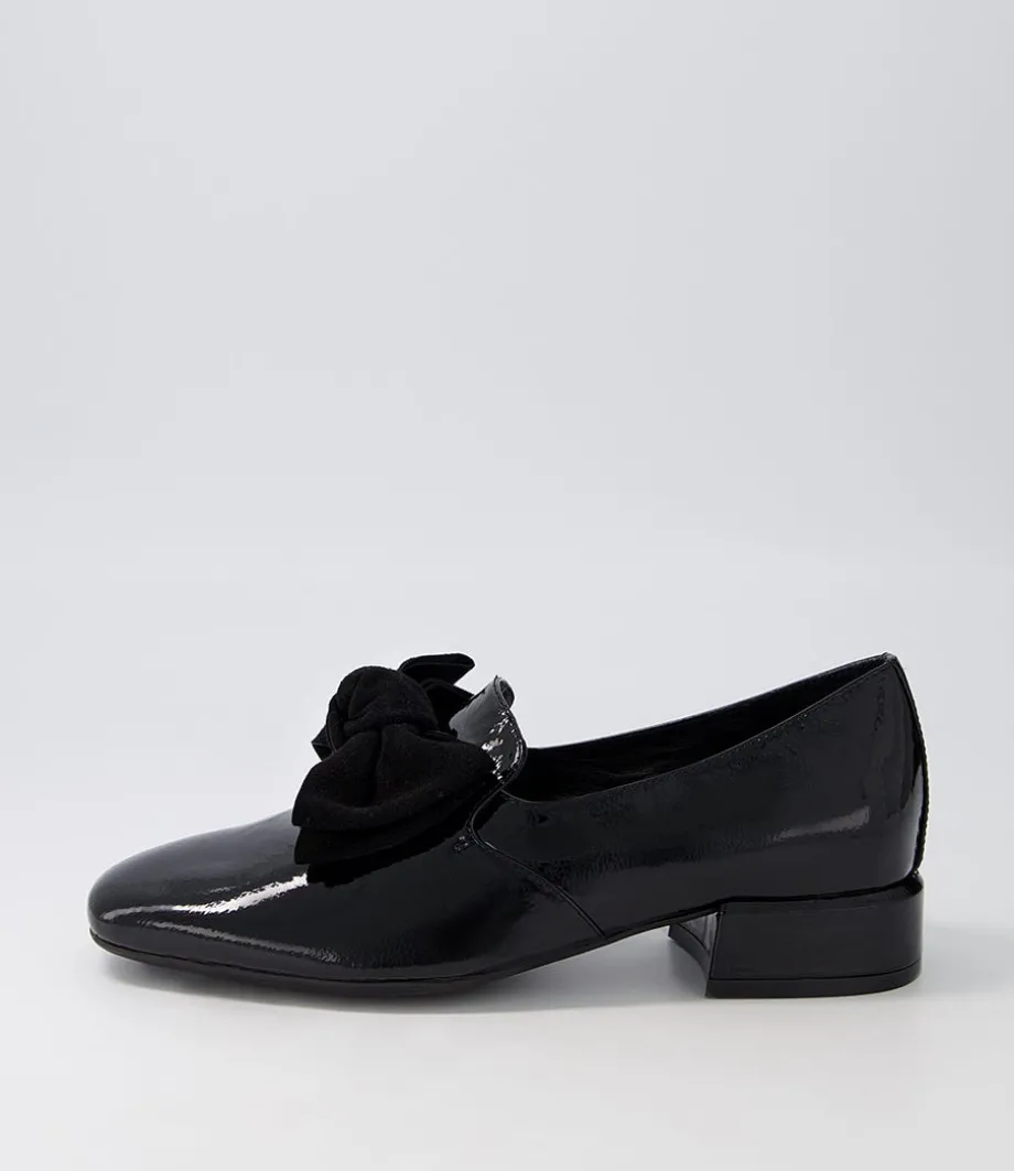 Varva Black Patent Suede Heels<DJANGO & JULIETTE Hot