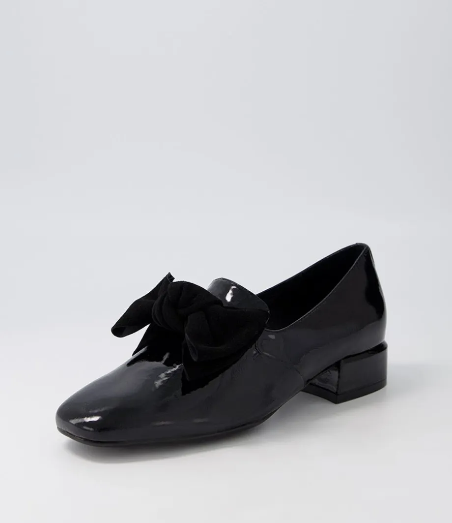 Varva Black Patent Suede Heels<DJANGO & JULIETTE Hot