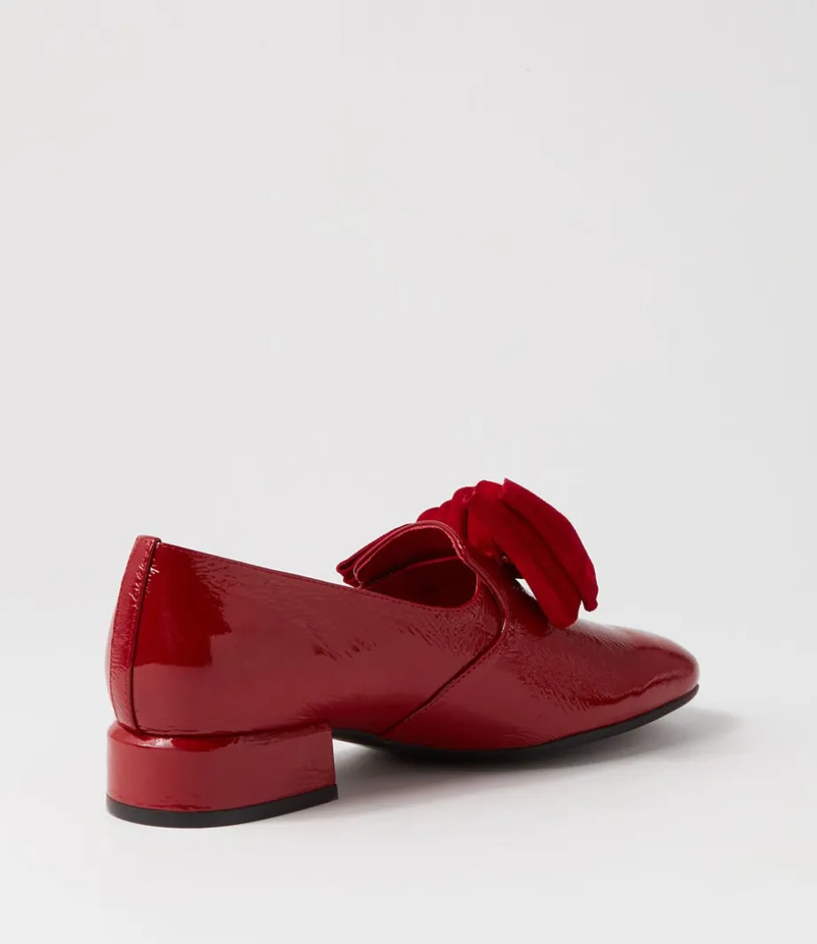varva_dark_red_patent_suede_heels_2.webp Varva Dark Red Patent Suede Heels<DJANGO & JULIETTE Online