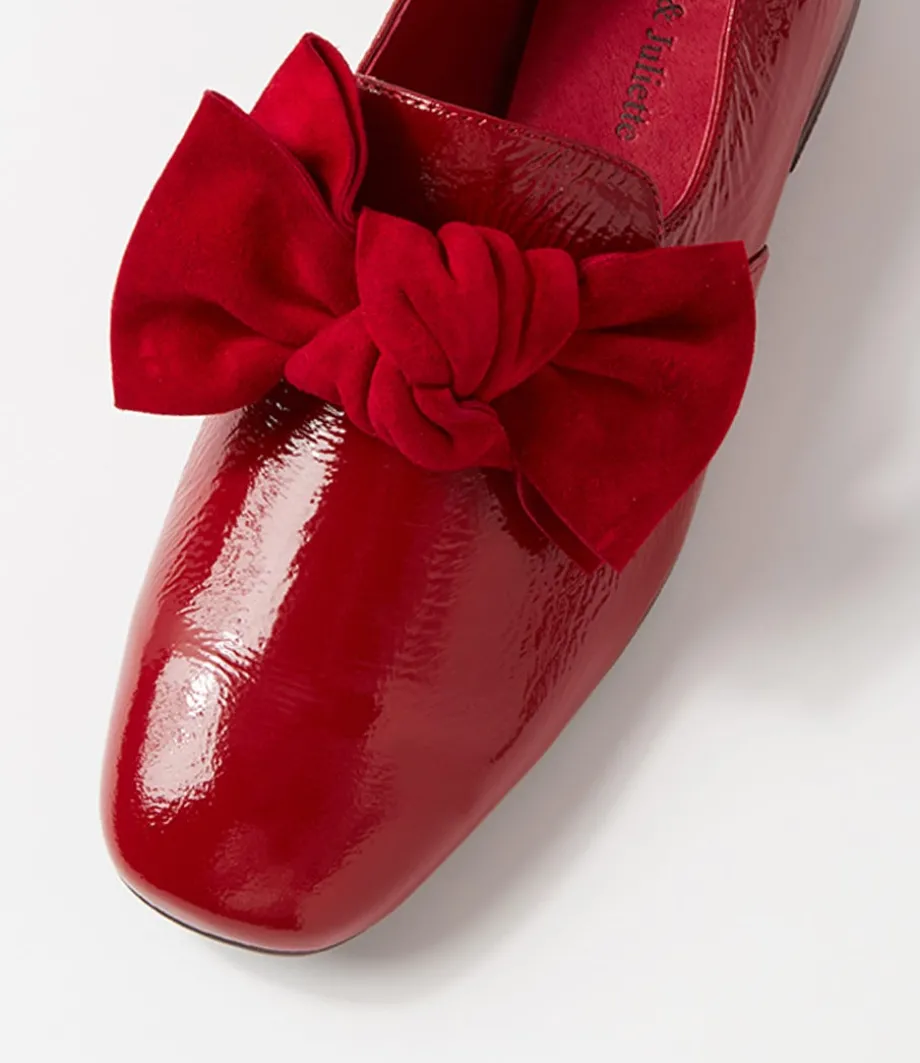 varva_dark_red_patent_suede_heels_3.webp Varva Dark Red Patent Suede Heels<DJANGO & JULIETTE Online