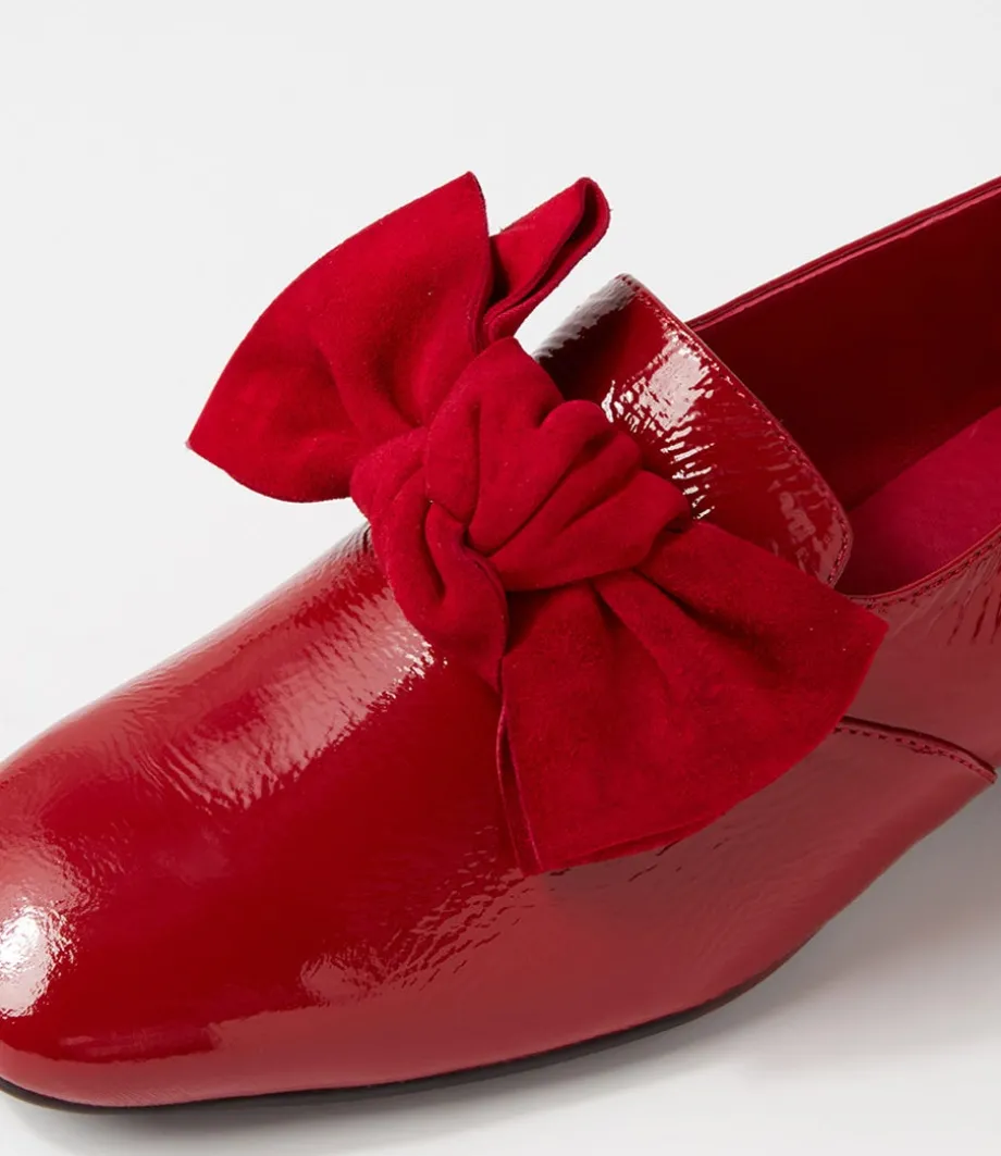 varva_dark_red_patent_suede_heels_4.webp Varva Dark Red Patent Suede Heels<DJANGO & JULIETTE Online