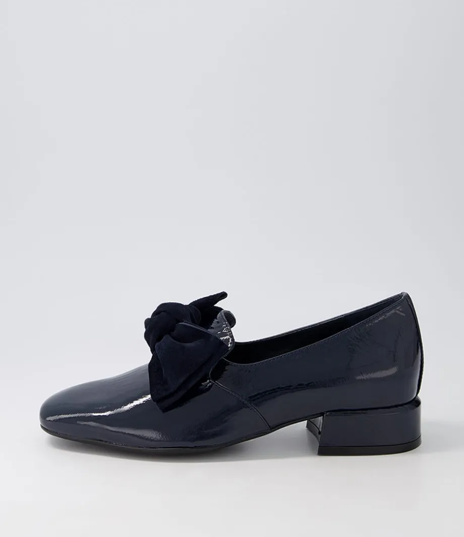 Varva Navy Patent Suede Heels<DJANGO & JULIETTE Sale