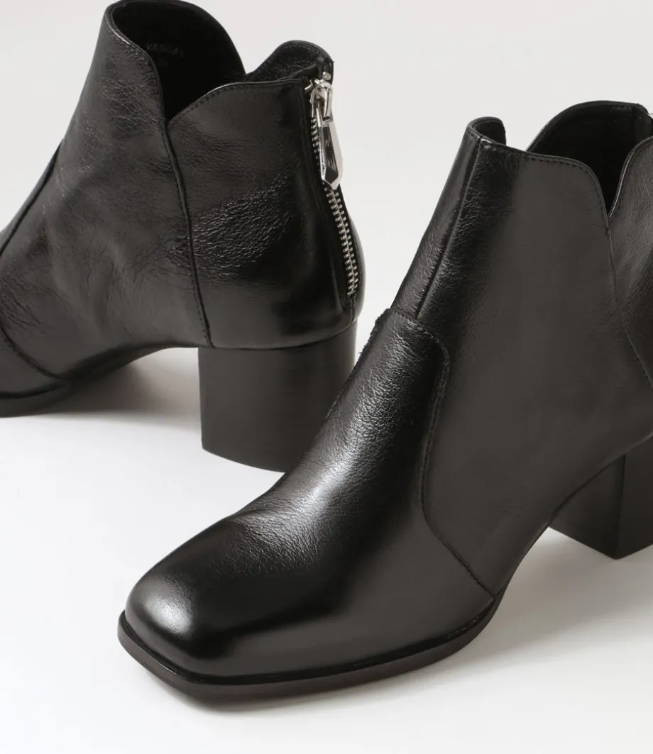 vascal_black_leather_ankle_boots_4.webp Vascal Black Leather Ankle Boots<DJANGO & JULIETTE Best Sale