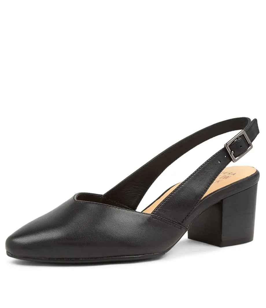 Veera Xw Black Leather Heels<ZIERA Clearance