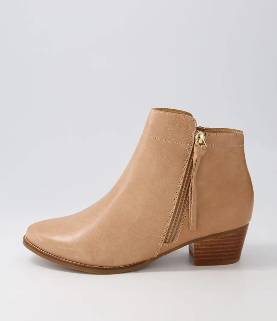 Vendas Xf Cappuccino Leather Ankle Boots<ZIERA Store